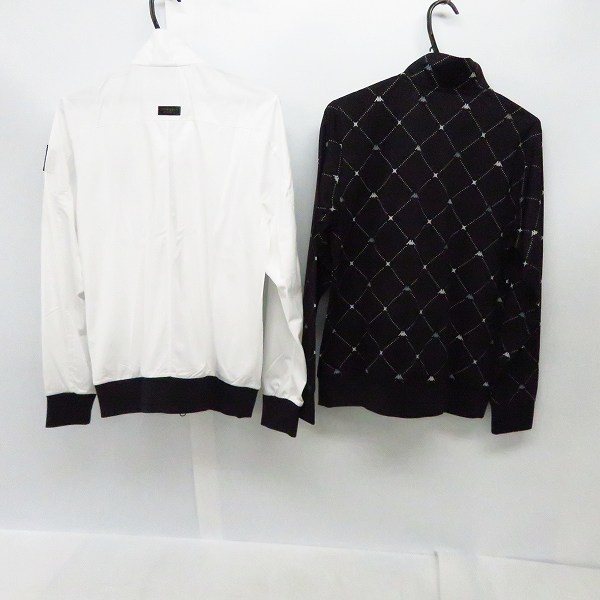 実際に弊社で買取させて頂いた【未使用】kappa/カッパ  ゴルフウェア トラックジャケット ブラック/ホワイト M 2点セットの画像 1枚目