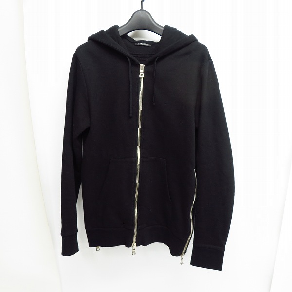 実際に弊社で買取させて頂いたBALMAIN/バルマン サイドジップスリットデザイン ダブルジップパーカー S7H6643J036/XS 