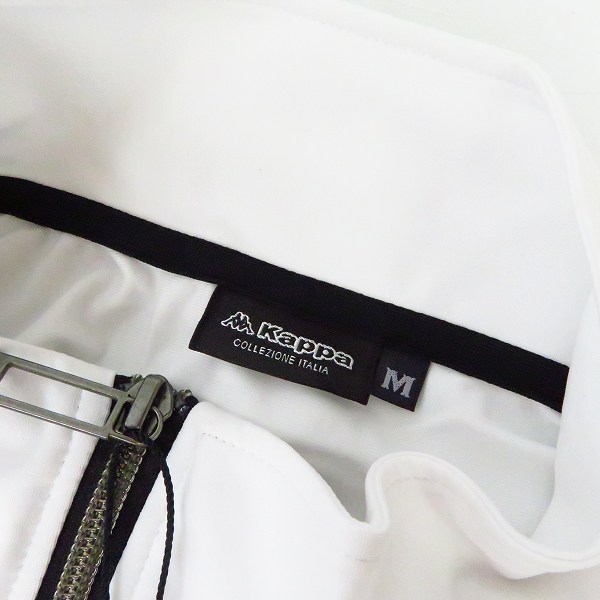 実際に弊社で買取させて頂いた【未使用】kappa/カッパ  ゴルフウェア トラックジャケット ブラック/ホワイト M 2点セットの画像 2枚目