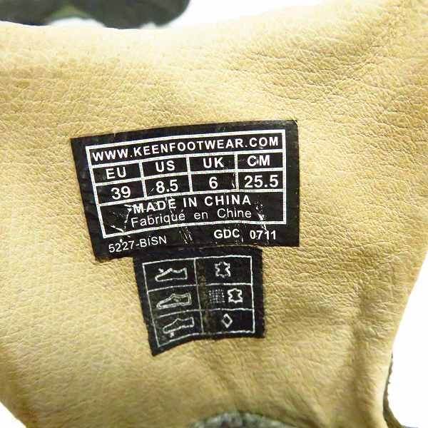 実際に弊社で買取させて頂いたKEEN/キーン PYRENEES 5227-BISN Bison トレッキング シューズ  カーキベージュ 25.5の画像 5枚目