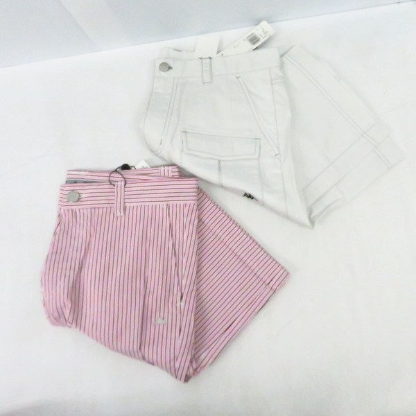 実際に弊社で買取させて頂いた【未使用】KAPPA/カッパ ゴルフ パンツ ブラック/カーキ/ホワイト/ストライプ柄等 サイズ82 5点セットの画像 2枚目