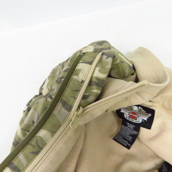 実際に弊社で買取させて頂いたHARLEY-DAVIDSON/ハーレーダビッドソン ライナー付 カモフラ ジャケット 97471-07VW XSの画像 4枚目