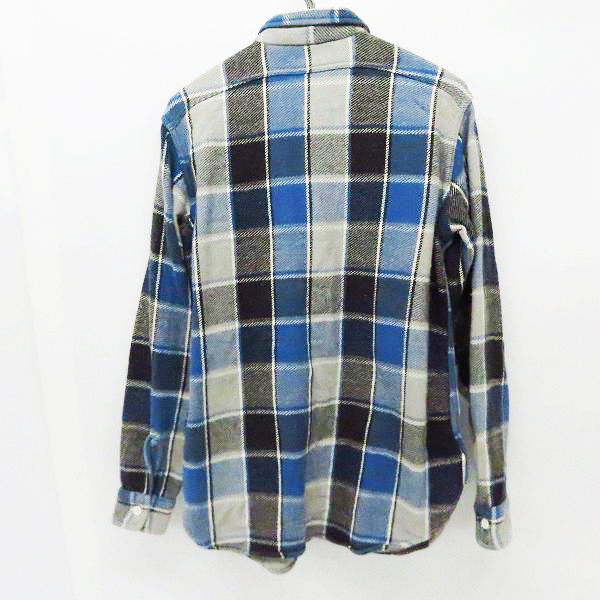 実際に弊社で買取させて頂いたDUBBLEWORKS/ダブルワークス フランネルシャツ ブルー/グレー/ホワイト 40の画像 1枚目