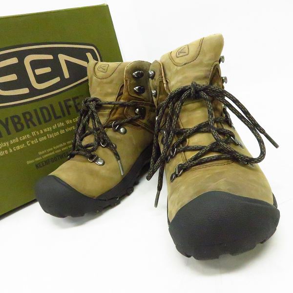 実際に弊社で買取させて頂いたKEEN/キーン PYRENEES 5227-BISN Bison トレッキング シューズ  カーキベージュ 25.5