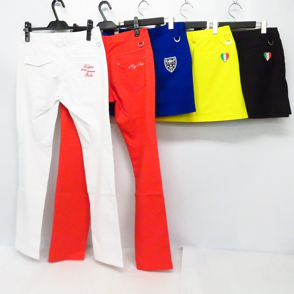実際に弊社で買取させて頂いた【未使用】kappa/カッパ ゴルフ スカート/パンツ イエロー/ブルー他 Size：M/9 (ウエスト64) 5点セットの画像 1枚目