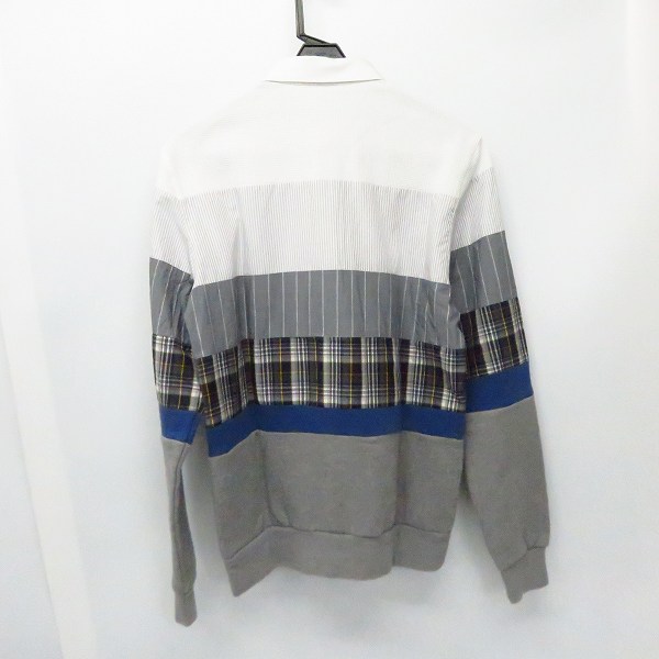 実際に弊社で買取させて頂いたKRISVANASSCHE/クリスヴァンアッシュ 素材/柄切替 襟付きスウェット 44の画像 1枚目