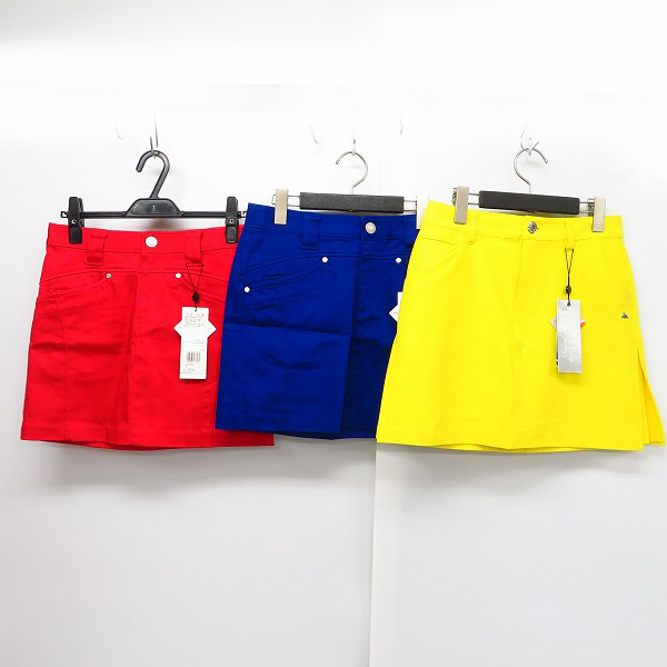 実際に弊社で買取させて頂いた【未使用】kappa/カッパ ゴルフ スカート/パンツ/ワンピース ブルー/レッド/イエロー 他 Size：S/7 6点セットの画像 1枚目