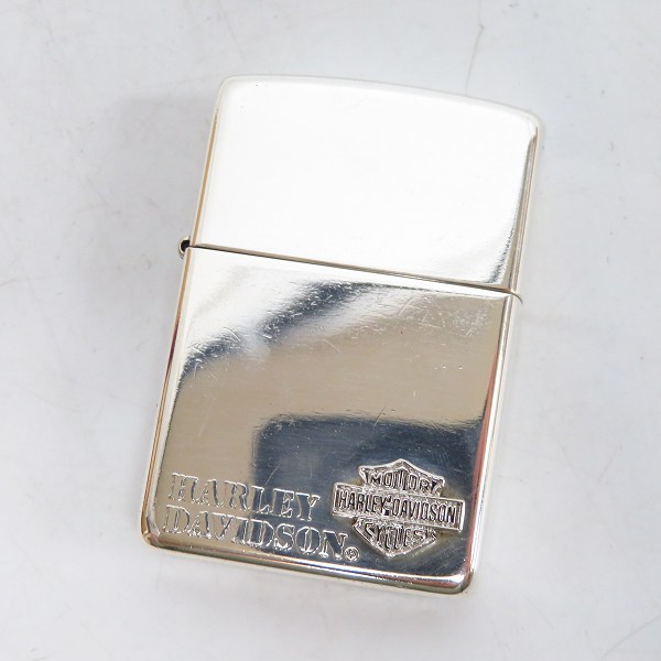 実際に弊社で買取させて頂いたZIPPO/ジッポー STERLING/スターリング HARLEY DAVIDSON/ハーレーダビッドソン ロゴプレート付き 1996年製