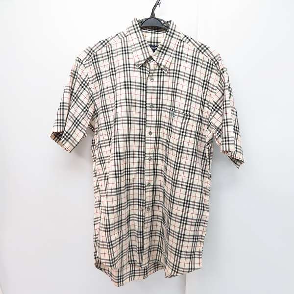 実際に弊社で買取させて頂いたBURBERRY LONDON/バーバリーロンドン ホース刺繍 チェック柄 半袖シャツ S