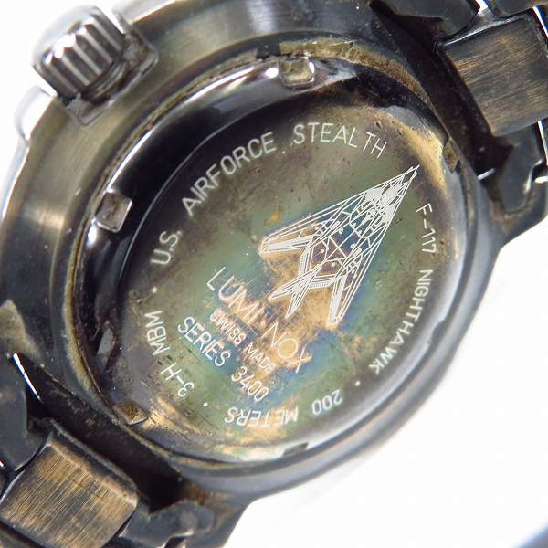 実際に弊社で買取させて頂いたLUMINOX/ルミノックス F-117 NIGHT HAWK/ナイトホーク 腕時計 3400-200【動作未確認】の画像 3枚目