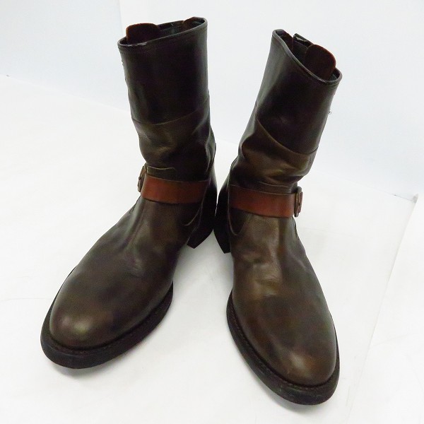 実際に弊社で買取させて頂いたalfredoBANNISTER/アルフレッドバニスター レザー バックジップ ブーツ/42