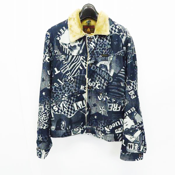 HYSTERIC GLAMOUR/ヒステリックグラマー 裏ボア 総柄 ジャケット