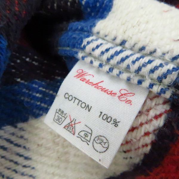 実際に弊社で買取させて頂いたDUBBLEWORKS/ダブルワークス チェック ヘビー フランネルシャツ レッド/ブルー/ホワイト 40の画像 3枚目