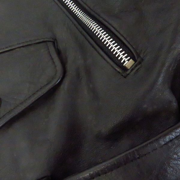 実際に弊社で買取させて頂いたHarley-Davidson/ハーレーダビッドソン レザー ダブルライダースジャケット/42の画像 5枚目