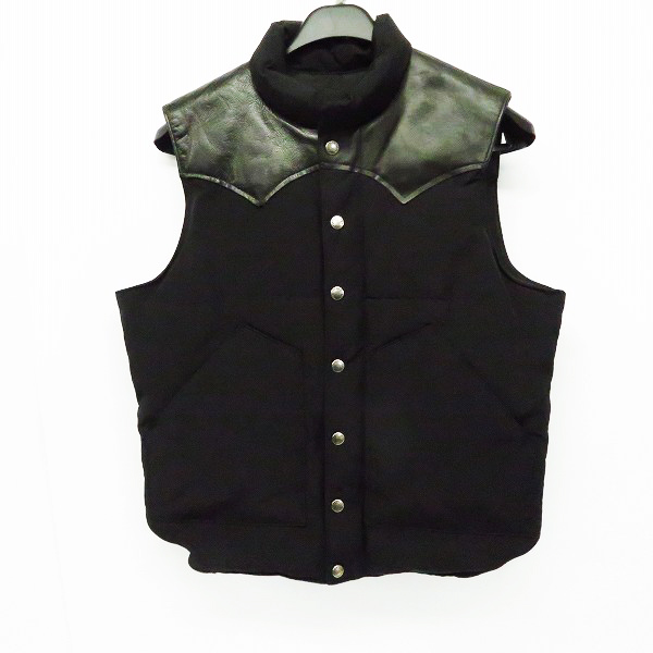 実際に弊社で買取させて頂いたSUGAR CANE/シュガーケーン レザーショルダーパッチ ダウンベスト/M 