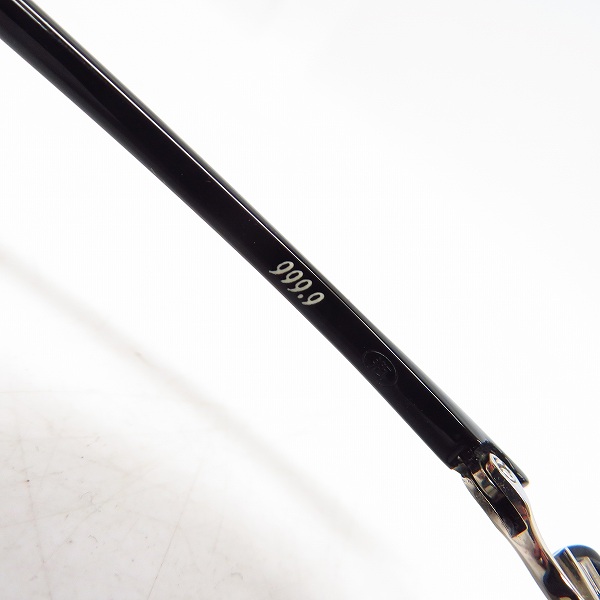実際に弊社で買取させて頂いた999.9/フォーナインズ スクエア型 眼鏡/メガネフレーム BLACK NP-711の画像 6枚目