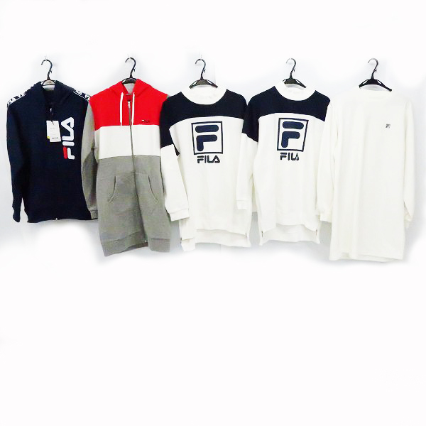 実際に弊社で買取させて頂いた【未使用含む】FILA/フィラ ジップアップパーカー/スウェット等  L/LL 5点セット
