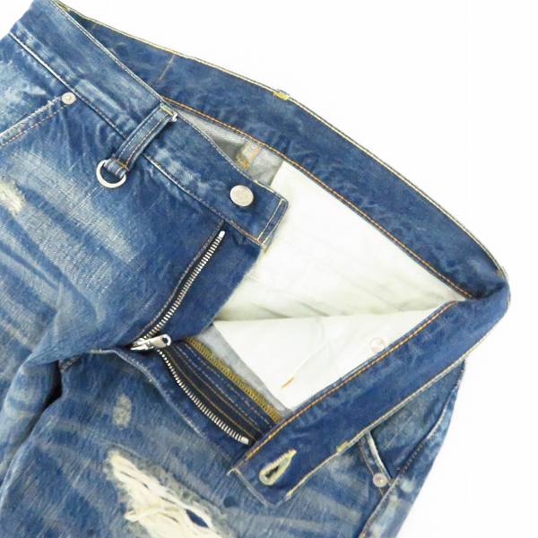 実際に弊社で買取させて頂いたUNIFORM EXPERIMENT/ユニフォーム エクスペリメント 加工 デニムパンツ UE-120060/1の画像 2枚目