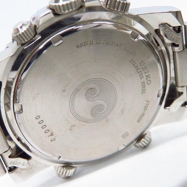 SEIKO/Chrono クロノグラフ ウォッチ/ホワイト 7T32-7G20