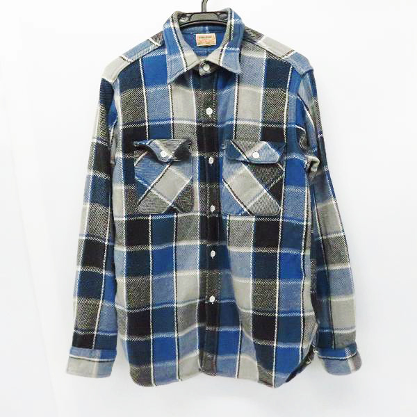 実際に弊社で買取させて頂いたDUBBLEWORKS/ダブルワークス フランネルシャツ ブルー/グレー/ホワイト 40
