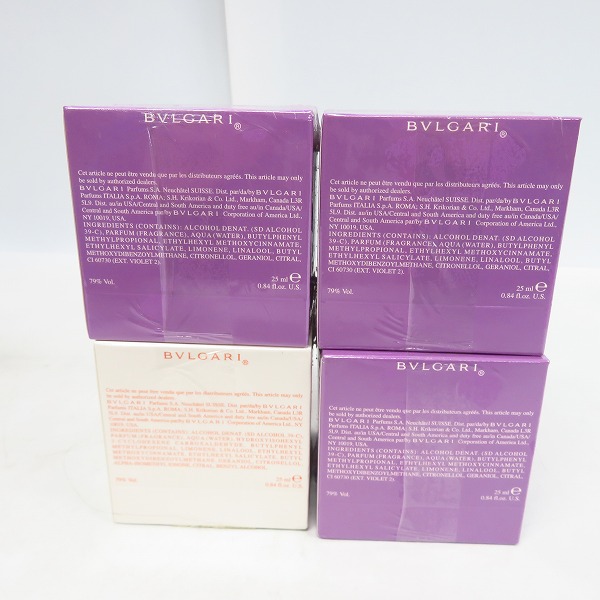 実際に弊社で買取させて頂いた【未開封】BVLGARI/ブルガリ オムニア アメジスト オードトワレ 25ml/クリスタリン オードトワレ 25ml 4点セットの画像 1枚目