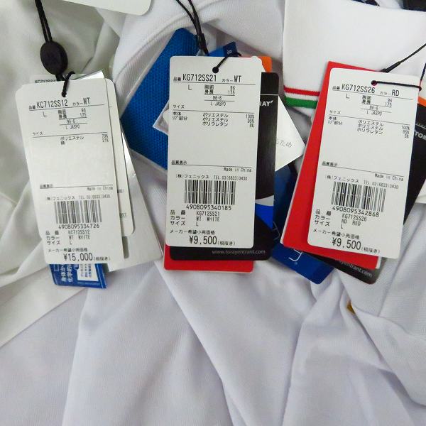 実際に弊社で買取させて頂いた【未使用】kappa/カッパ  ゴルフ 半袖ポロシャツ 白/赤 Lサイズ 3点セットの画像 3枚目