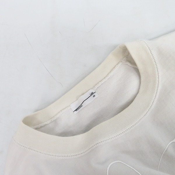 実際に弊社で買取させて頂いたLAD MUSICIAN/ラッドミュージシャン  CREW NECK BIG SWEAT プリント ホワイト/46の画像 5枚目