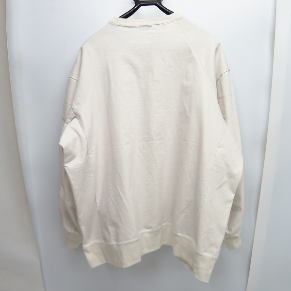 実際に弊社で買取させて頂いたLAD MUSICIAN/ラッドミュージシャン  CREW NECK BIG SWEAT プリント ホワイト/46の画像 1枚目