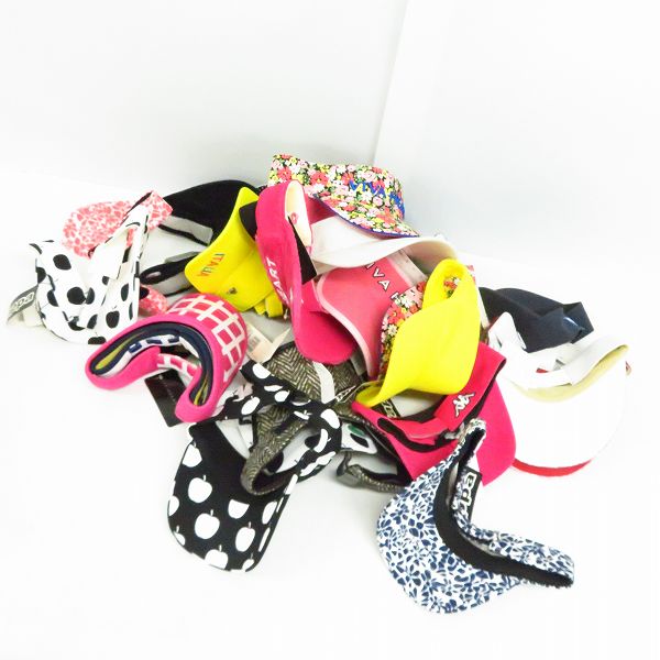 実際に弊社で買取させて頂いた【未使用/おまとめ20点↑】VIVA HEART/ビバハート Kappa/カッパ 他 ロゴ刺繍/花柄等 サンバイザー 