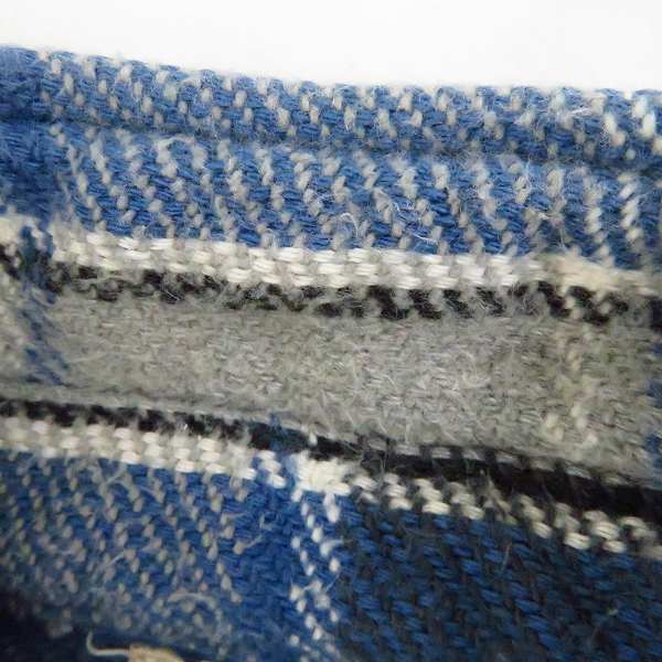 実際に弊社で買取させて頂いたDUBBLEWORKS/ダブルワークス フランネルシャツ ブルー/グレー/ホワイト 40の画像 3枚目