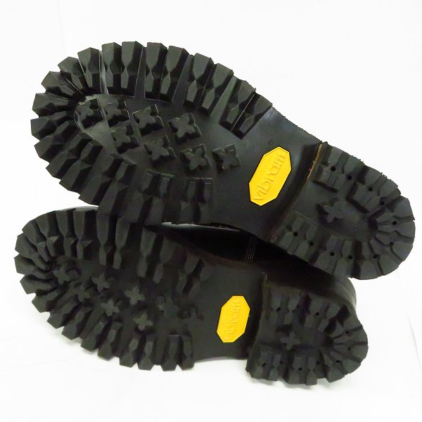 実際に弊社で買取させて頂いたBACK BONE/バックボーン レースアップ レザー ロガーブーツ BB17FW-G100M/ブラック 41の画像 2枚目