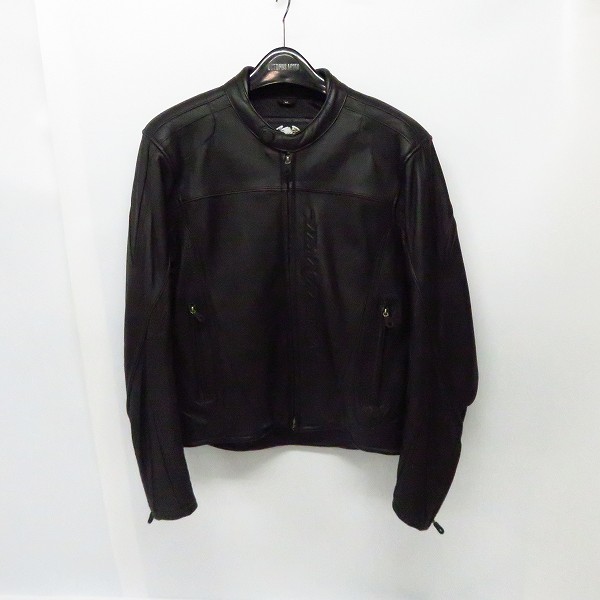 実際に弊社で買取させて頂いたHARLEY-DAVIDSON/ハーレーダビッドソン レザージャケット/シングルライダース フロントバックロゴ刺繍 97000-06VM M