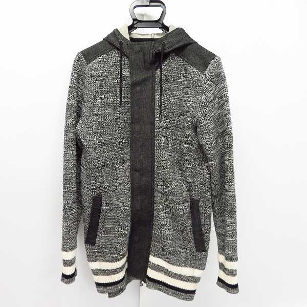 実際に弊社で買取させて頂いたDIESEL BLACK GOLD/ディーゼル ブラックゴールド デニム ニット ジップアップロングパーカー/Ｓ