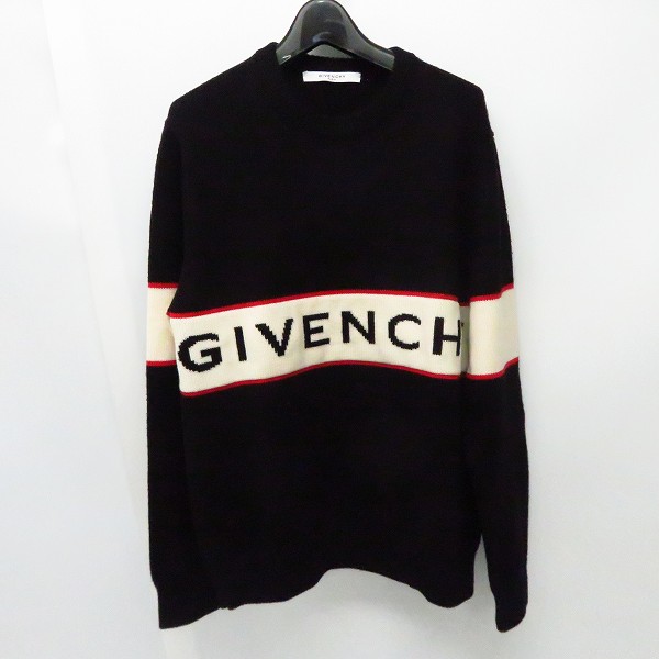 実際に弊社で買取させて頂いた【JPタグ】GIVENCHY/ジバンシィ 18AW ロゴデザインウールニット BM900G400M/L