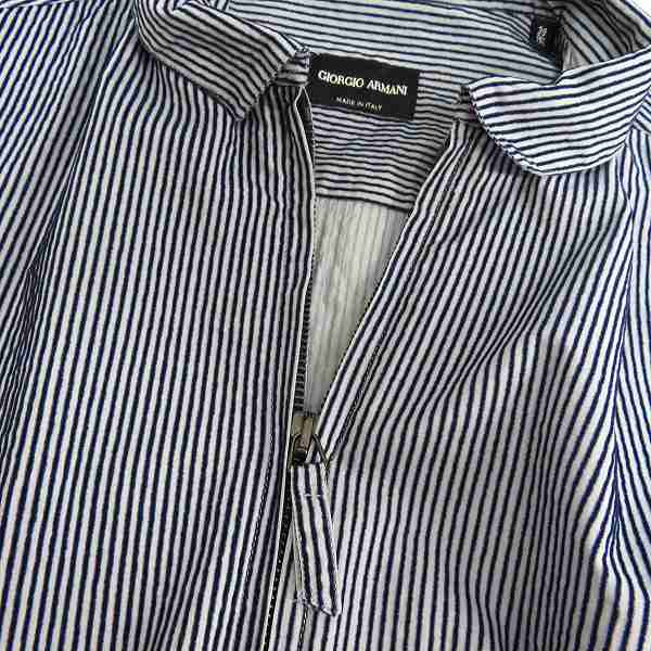 実際に弊社で買取させて頂いたGIORGIO ARMANI/ジョルジオ アルマーニ シルクコットン ジップアップシャツ/39の画像 6枚目