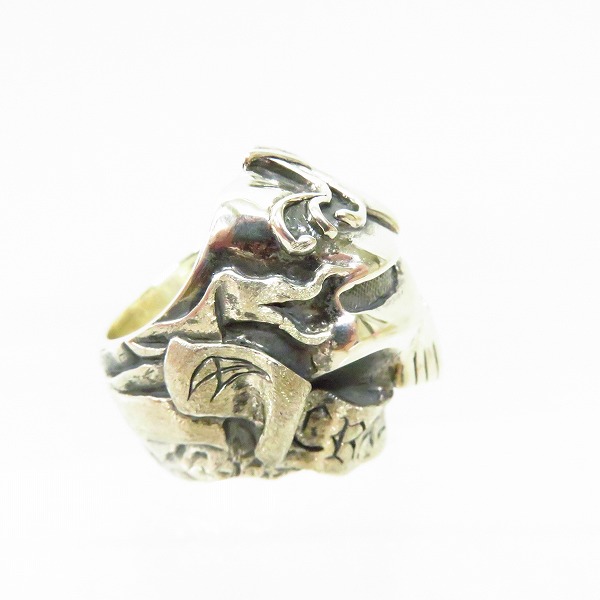 実際に弊社で買取させて頂いたCRAZY PIG/クレイジーピッグ SKRULL SKULL RING/スクルール スカル リング #877/17.5号の画像 2枚目