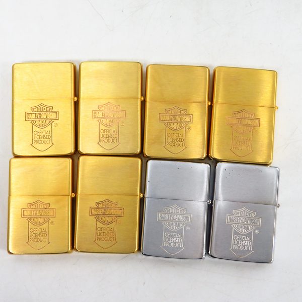 実際に弊社で買取させて頂いた【付属品完備】ZIPPO/ジッポー HARLEY DAVIDSON/ハーレーダビッドソン 歴史 85周年記念 ZIPPO 8個セット/イタヤの画像 2枚目