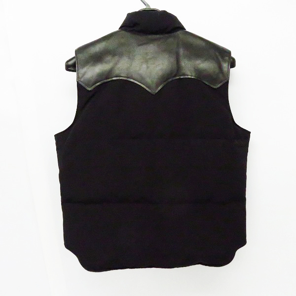 実際に弊社で買取させて頂いたSUGAR CANE/シュガーケーン レザーショルダーパッチ ダウンベスト/M の画像 1枚目