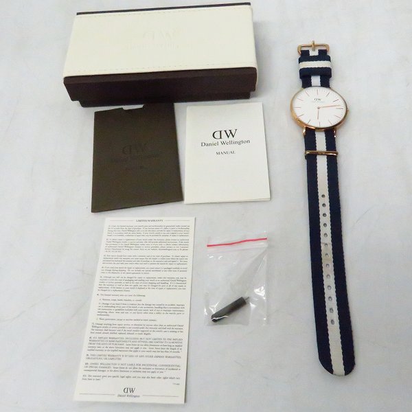実際に弊社で買取させて頂いたDaniel Wellington/ダニエルウェリントン CLASSIC GLASGOW クォーツ 0104DW【動作未確認】の画像 5枚目