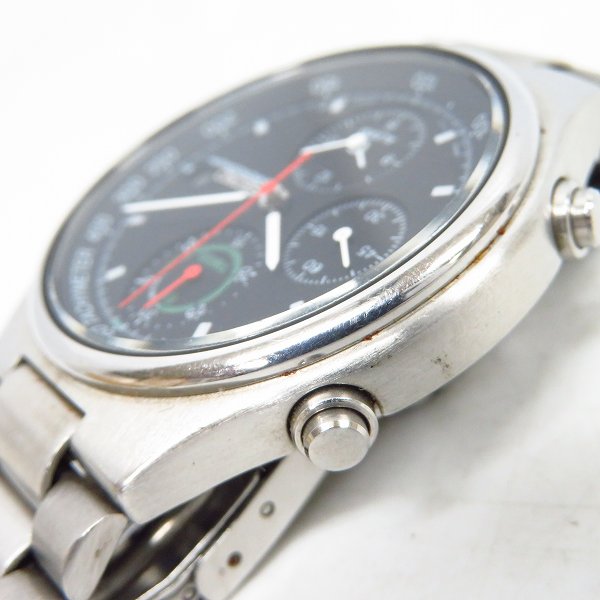 実際に弊社で買取させて頂いたSEIKO/セイコー スピードマスター クロノグラフ ウォッチ/腕時計 ブラック 7T42-6A10【動作未確認】 の画像 4枚目
