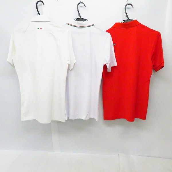 実際に弊社で買取させて頂いた【未使用】kappa/カッパ  ゴルフ 半袖ポロシャツ 白/赤 Lサイズ 3点セットの画像 1枚目