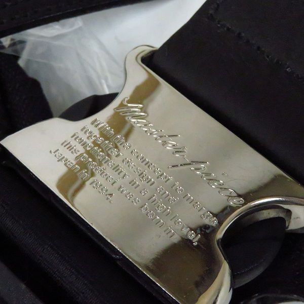 実際に弊社で買取させて頂いたmaster-piece/マスターピース レザー切替 ボディバッグ ブラックの画像 7枚目