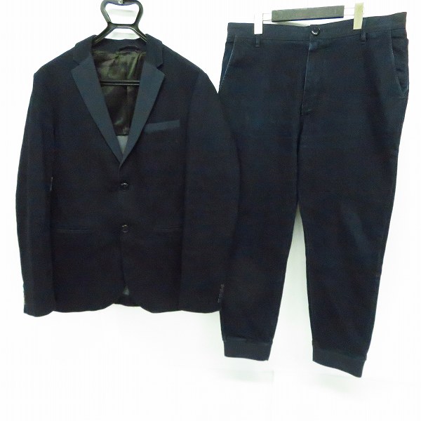 実際に弊社で買取させて頂いたARMANI EXCHANGE/アルマーニエクスチェンジ デニム地 タキシードジャケット/ジョガーパンツ セット/L・33