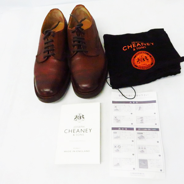 実際に弊社で買取させて頂いたJOSEPH CHEANEY＆SONS/ジョセフチーニー CAIRNGORM II R/ケンゴン2 オックスフォード キャップトゥ レザーシューズ/6.5の画像 8枚目