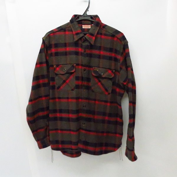 実際に弊社で買取させて頂いたSUGAR CANE/シュガーケーン 9oz FICTION ROMANCE トロイ チェック ワークシャツ SC28284/XL