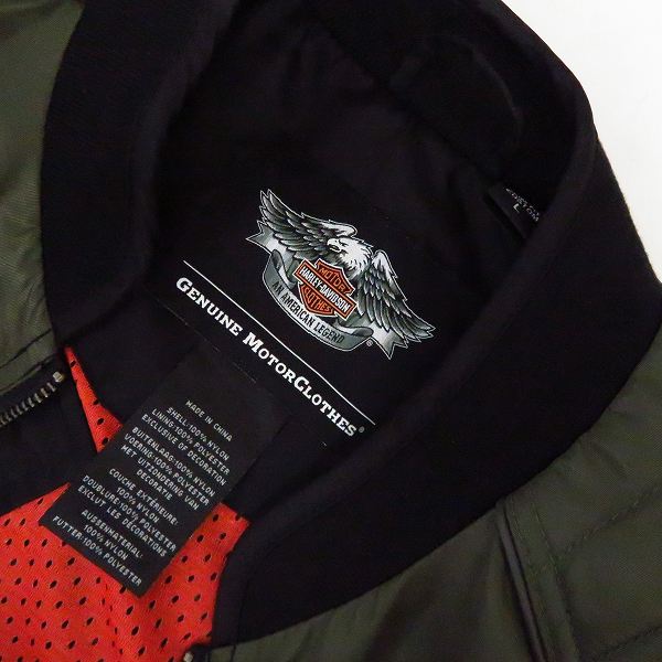 実際に弊社で買取させて頂いたHARLEY-DAVIDSON/ハーレーダビッドソン カラーブロック ボンバージャケット 98583-17VM Lの画像 2枚目