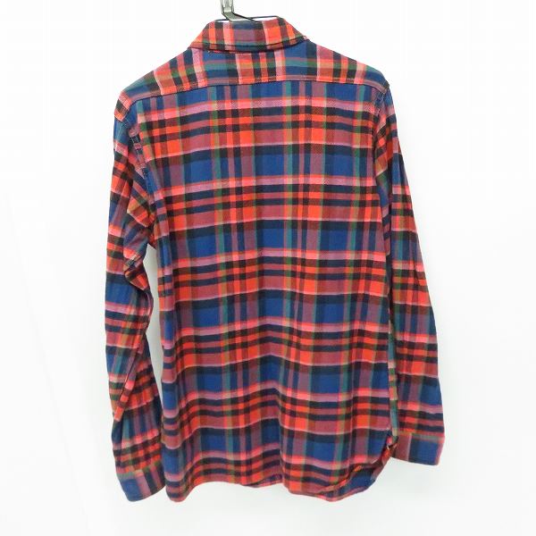 実際に弊社で買取させて頂いたDUBBLEWORKS/ダブルワークス フランネルシャツ レッド/ブルー/グリーン 38の画像 1枚目