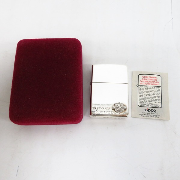 実際に弊社で買取させて頂いたZIPPO/ジッポー STERLING/スターリング HARLEY DAVIDSON/ハーレーダビッドソン ロゴプレート付き 1996年製の画像 6枚目