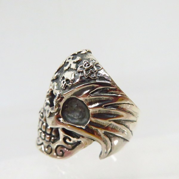 実際に弊社で買取させて頂いた【ギャラ】CRAZY PIG/クレイジーピッグ EL MUERTO MEXICAN SKULL/エルムエルト メキシカンスカル リング ＃990/19.5号の画像 3枚目