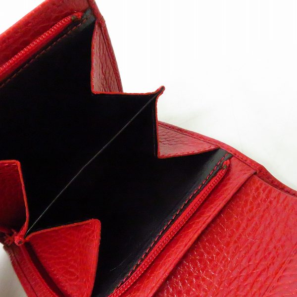 実際に弊社で買取させて頂いたBALLY/バリー 二つ折り レザー ウォレット/財布 レッドの画像 4枚目